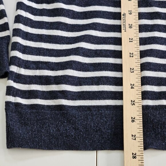 Banana Republic Sweater Mens XL Multi Stripes LS Crew Neck Luxury Yarn Preppy - Picture 8 of 14